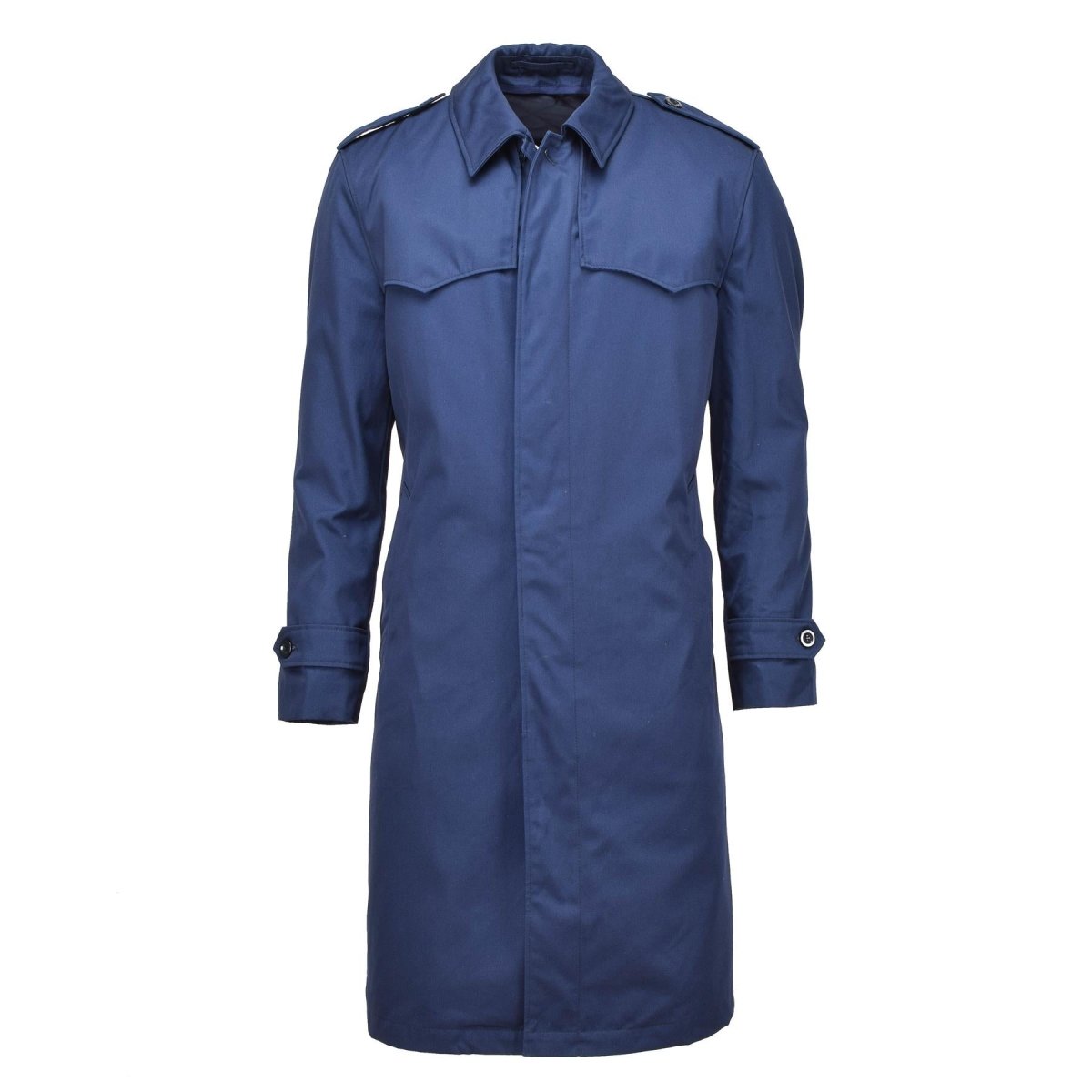 Original Dutch Military Issue Men's Raincoat quiltad foder Trenchcoat Solid Blue