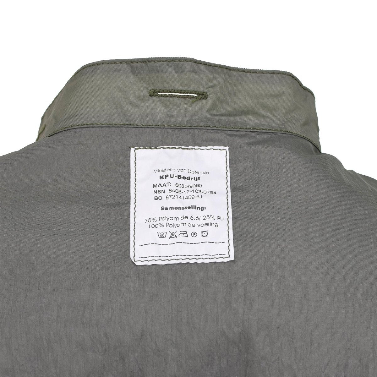 Original Dutch Military Liner Rain Jacket Waterproof Taped Seams Combat Olive
