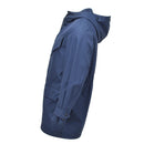 Original Dutch Military officer parka hooded windproof army rain coat solid blue - GoMilitar