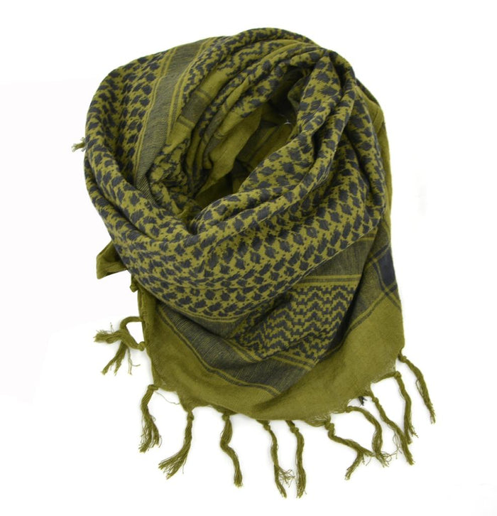 Original holländsk Military Tactical Shemagh Scarf Bomull Andas Olive - GoMilitar