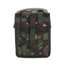 Original Dutch Military DPM camo molle pouch with buckle closure and molle straps for tactical gear attachment.