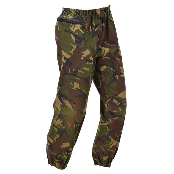 Original holländska militära vattentäta byxor Elastisk midja DPM Woodland Camo - GoMilitar