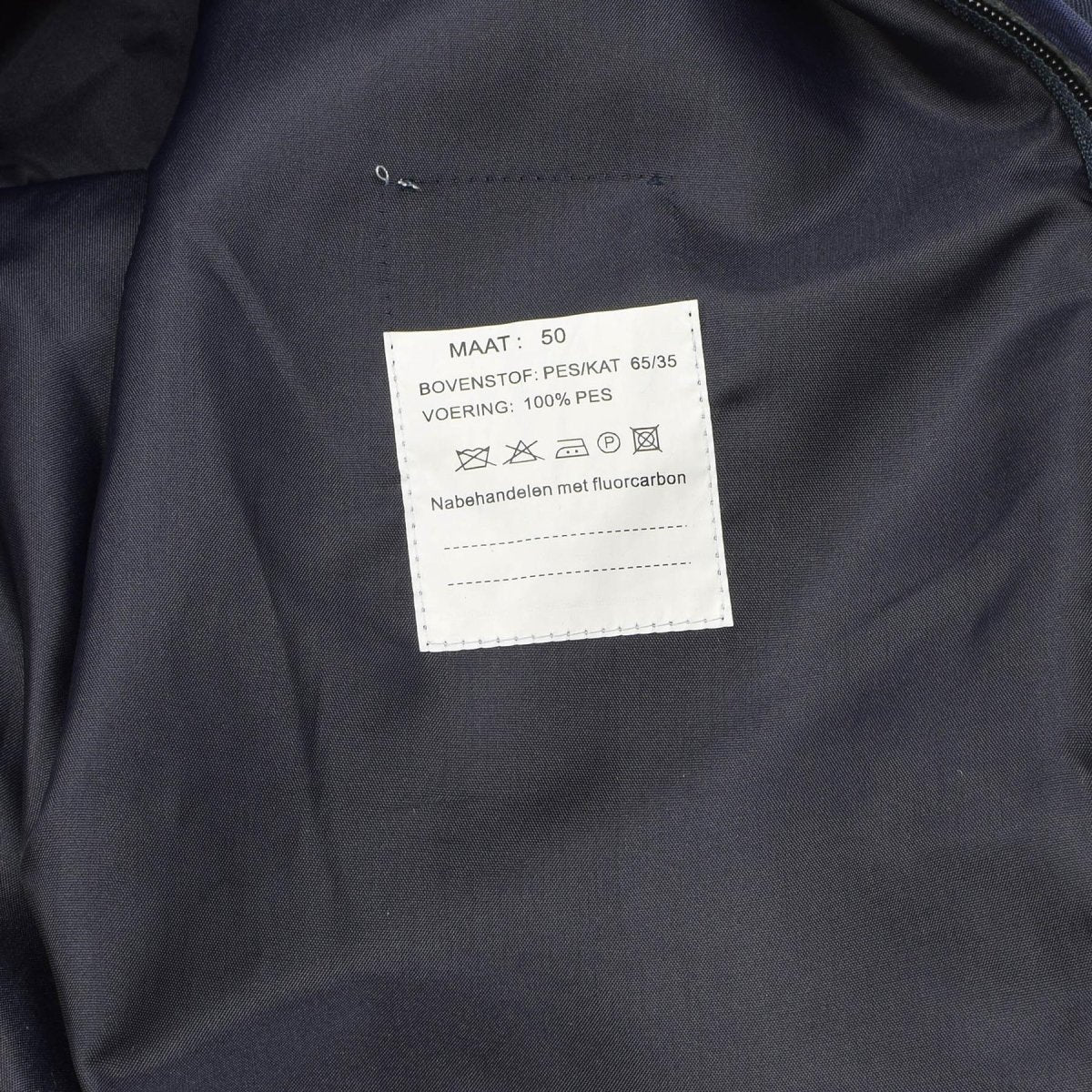 Original Dutch Military Women's Trench Coat Solid Blue Raincoat Quiltad foder