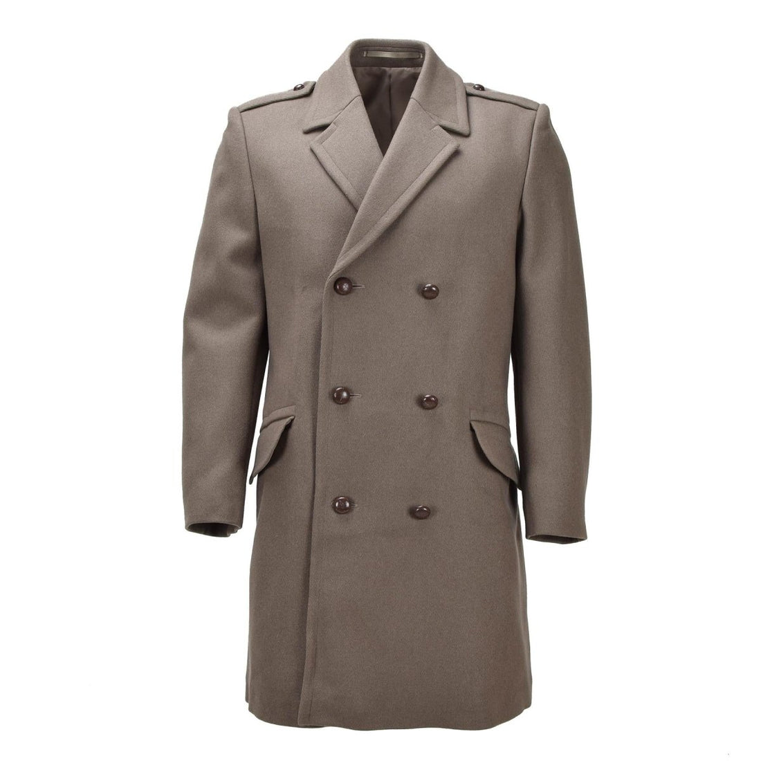 Original holländsk militär ullklänning Coat Double Breasted Army Issue Khaki