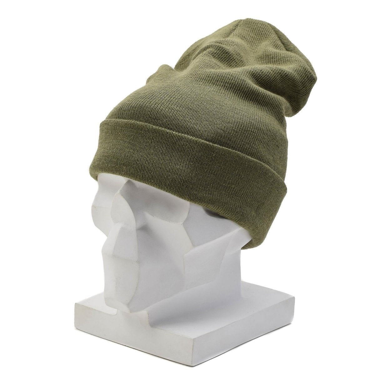 Original holländsk militär WoolGuard Roll Top Wool Beanie Vinter Hat Green