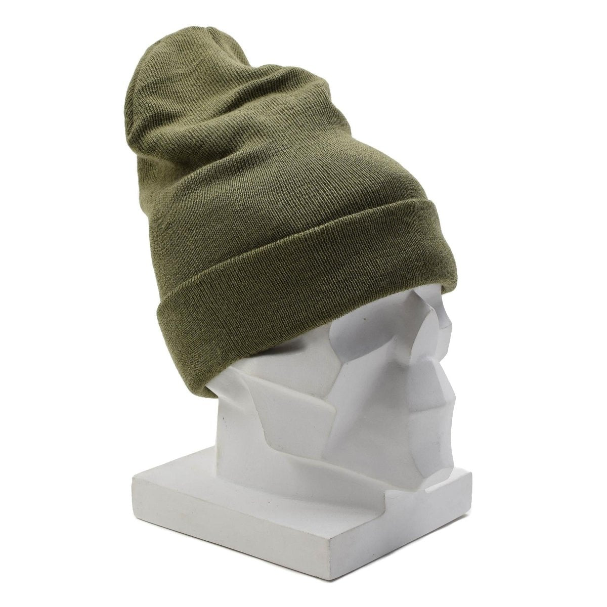 Original holländsk militär WoolGuard Roll Top Wool Beanie Vinter Hat Green