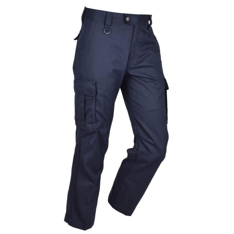 Original Dutch Military Work Pants Men Reinforced Knees Cargo Pockets Blue - GoMilitar