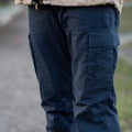 Original Dutch Military Work Pants Män förstärkte knäna lastfickor blå