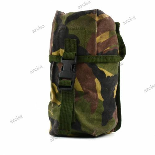 Original Dutch Netherlands army MOLLE camouflage pouch for carrying smoke grenades, durable military utility bag