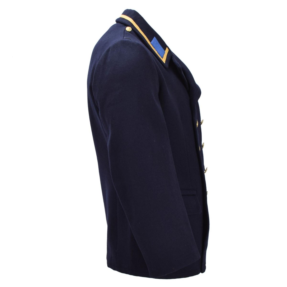 Original Östtyska Military VM Greatcoat Double Breasted Vintage Blue
