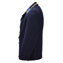 Original East German Military VM Greatcoat Double Breasted Vintage Blue - GoMilitar