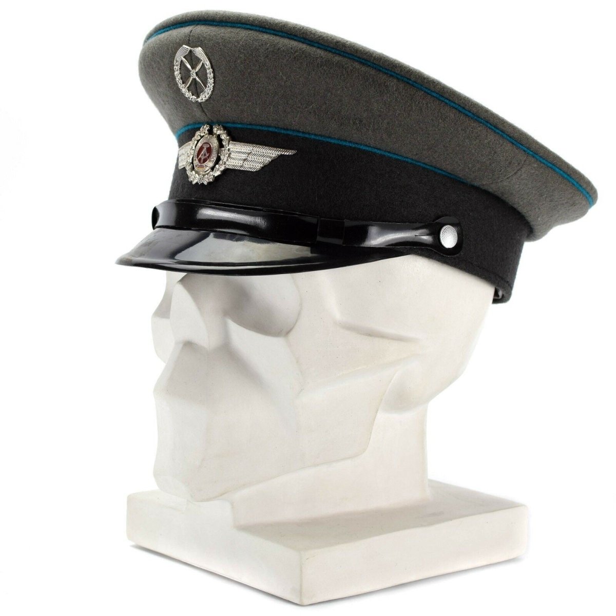 Original Östtysk NVA Army Visor Cap Air Forces Military Peaked Hat Ny