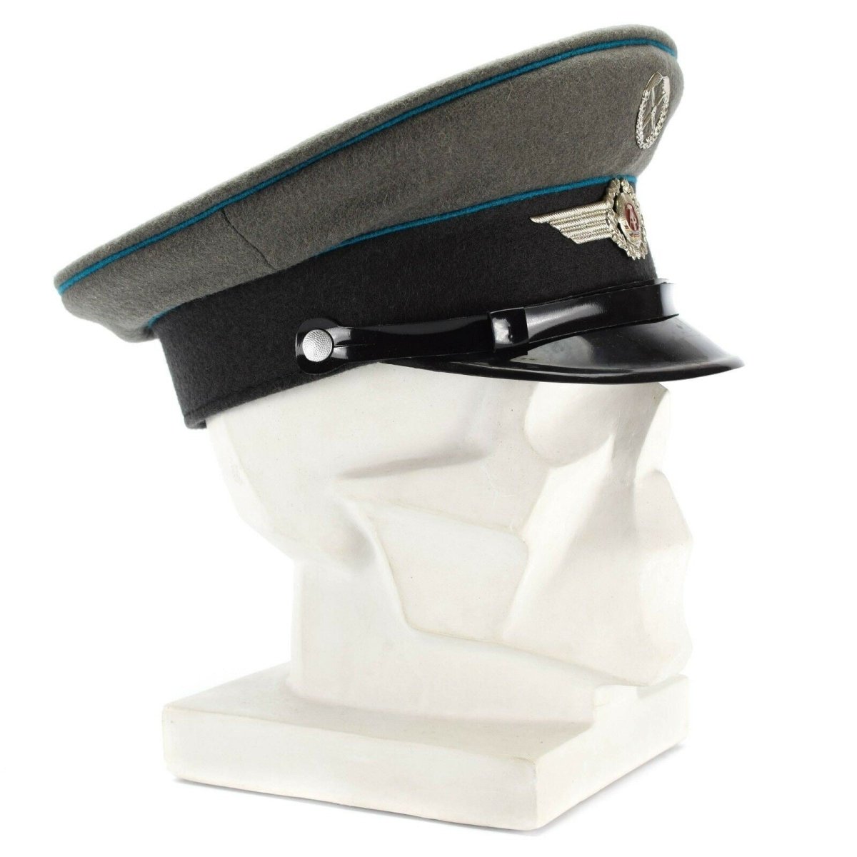 Original Östtysk NVA Army Visor Cap Air Forces Military Peaked Hat Ny