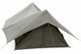 Original fransk armé campingtält flyglakan utomhus fältskydd olivolja