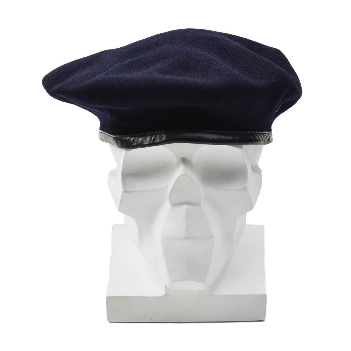 Original French Army Dark Blue Wool Beret Command Lightweight Cap Vintage New