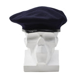 Original French Army Dark Blue Wool Beret Command Lightweight Cap Vintage New