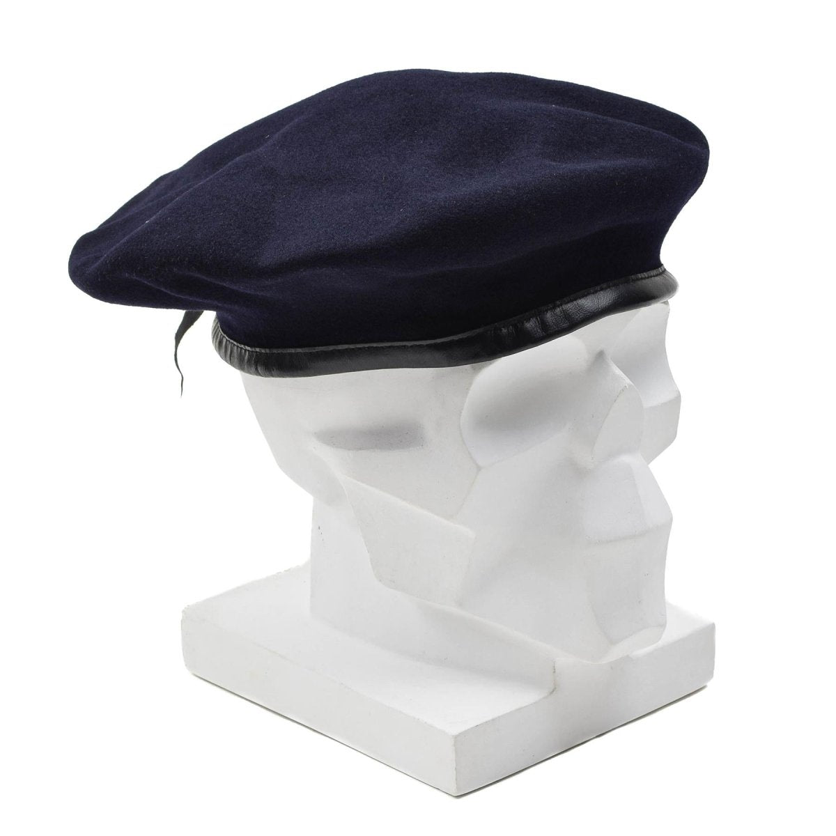 Original French Army Dark Blue Wool Beret Command Lightweight Cap Vintage New