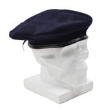 Original French Army Dark Blue Wool Beret Command Lightweight Cap Vintage New