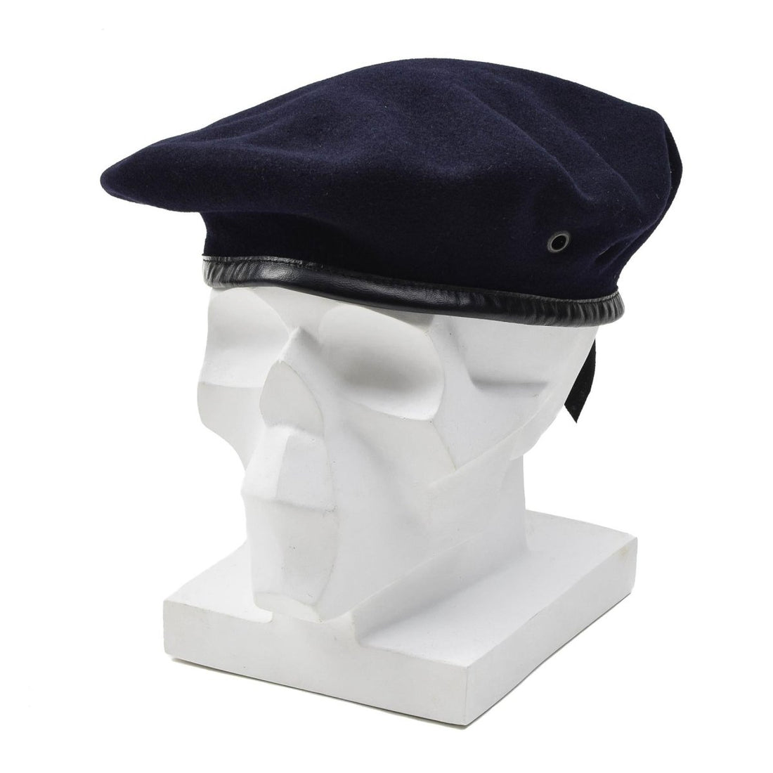 Original French Army Dark Blue Wool Beret Command Lightweight Cap Vintage New