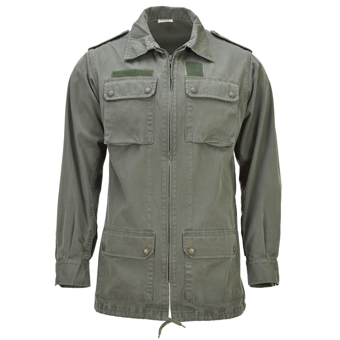 Original French Military Classic Jacket Stora framfickor Solid Olive