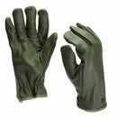 Original French Military Combat Leather Gloves Olive - GoMilitar