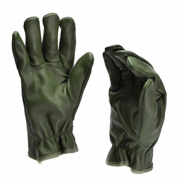 Original French Military Combat Läderhandskar Olive - GoMilitar