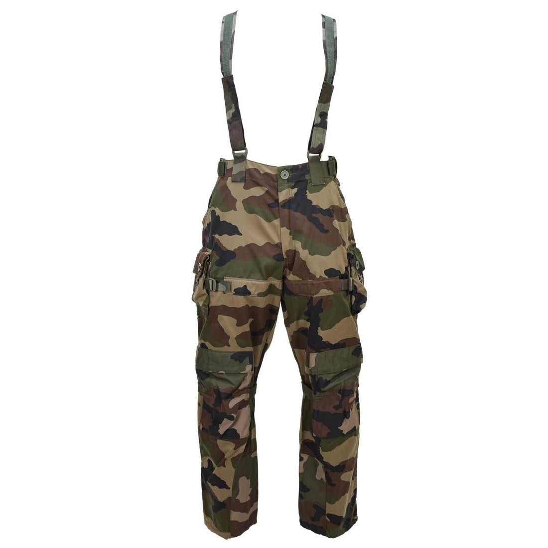 Original franska militära stridsbyxor Felin F4 hållbara hängslen CCE Camo