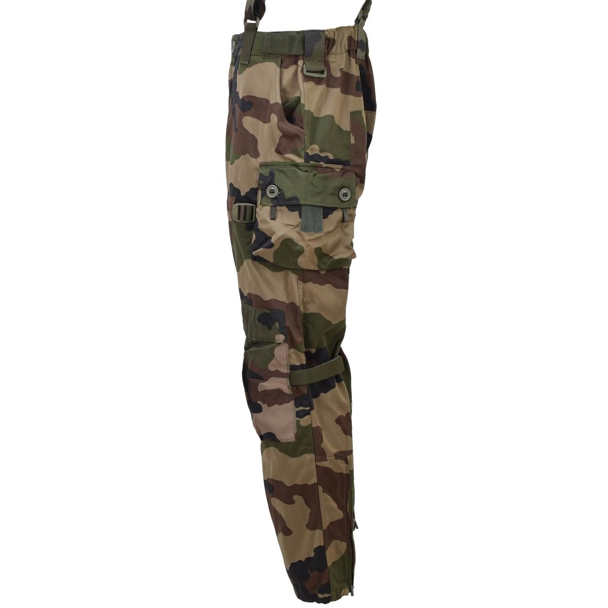 Original franska militära stridsbyxor Felin F4 hållbara hängslen CCE Camo