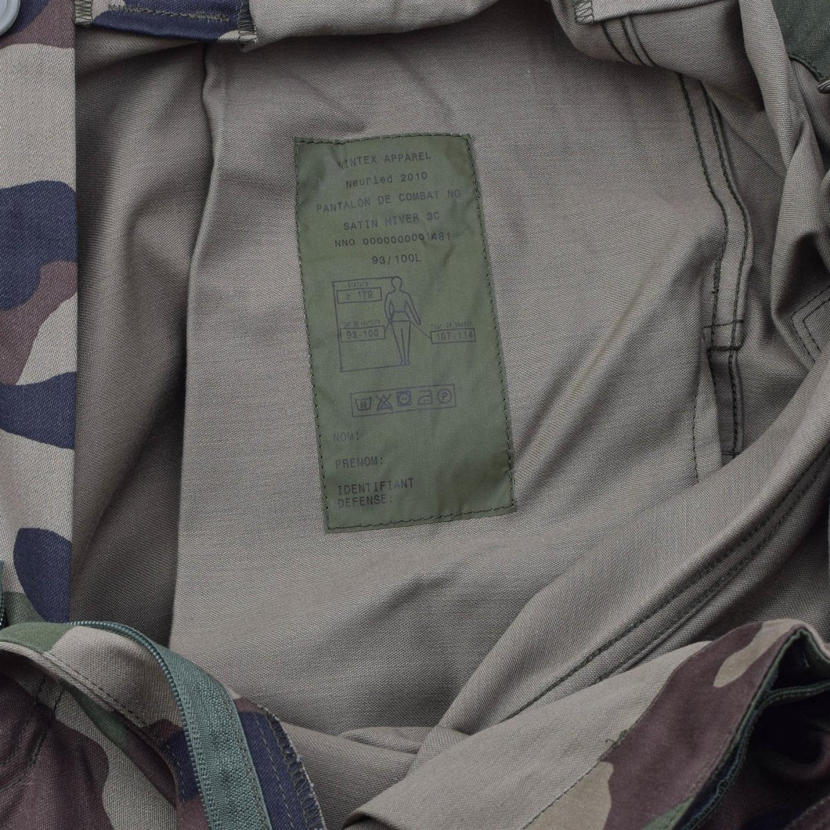 Original franska militära stridsbyxor Felin F4 hållbara hängslen CCE Camo
