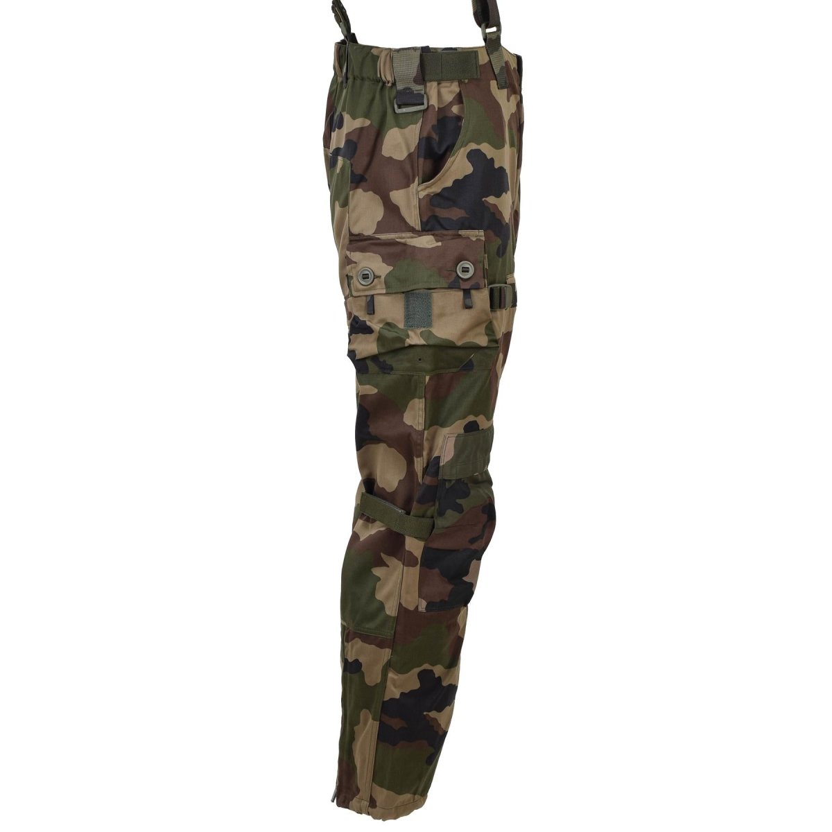 Original franska militära stridsbyxor Felin F4 hållbara hängslen CCE Camo
