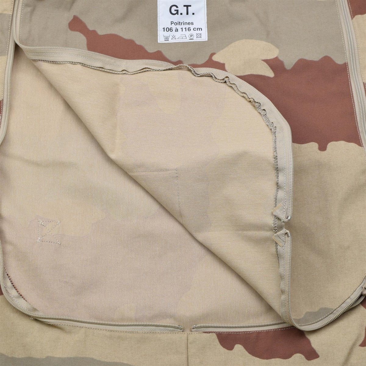 Original French Military Flak Jacket utan ballistiska plattor Deguet Camo
