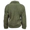 Original fransk militär fleece jacka polar varm förstärkt hög hals oliv ny