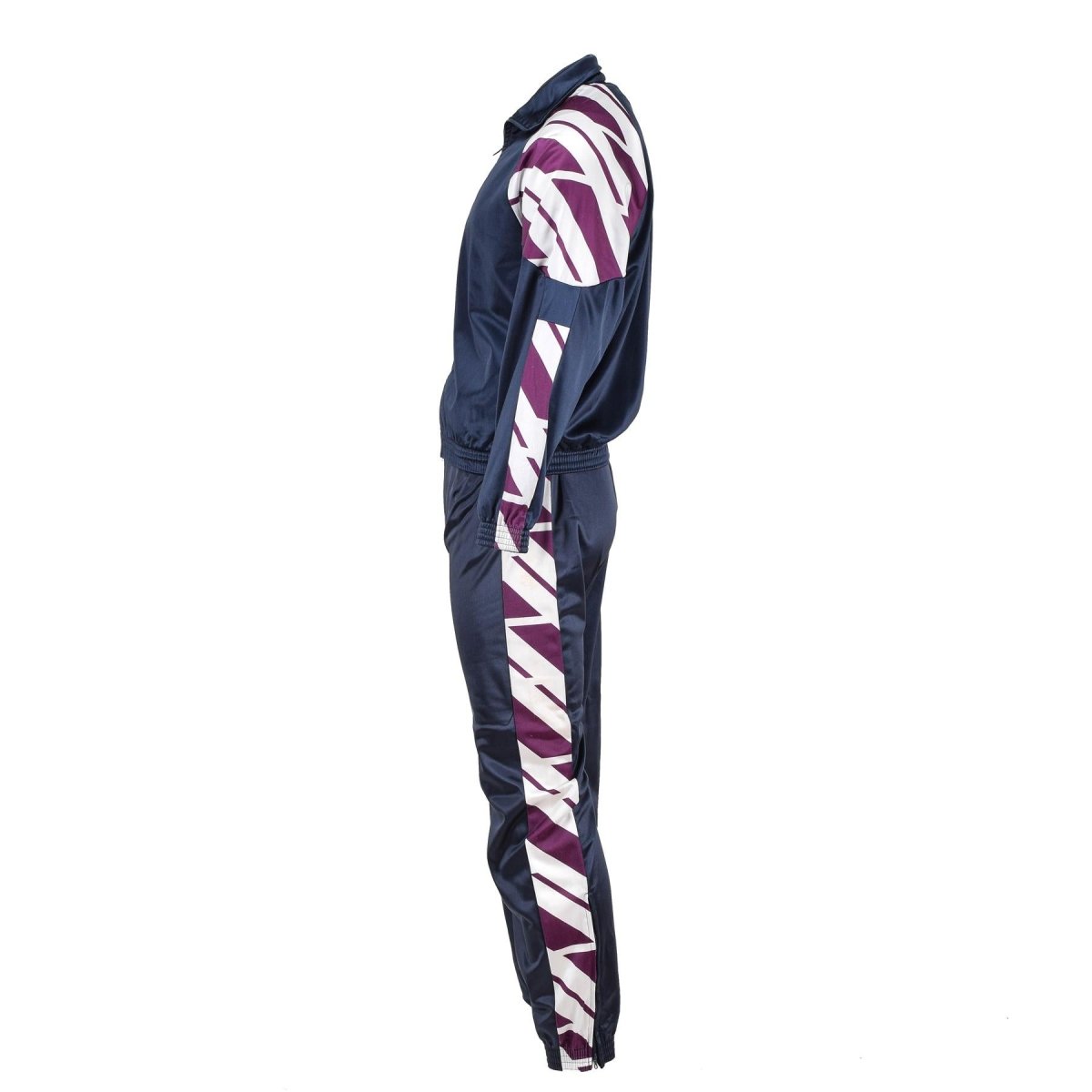 Original franska militärskola Sweatpants Sportbyxor randiga kör vandring