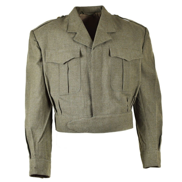 Original äkta belgisk belgisk army Field ike jacka Olive OD Eisenhower ull - GoMilitar