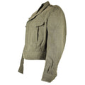 Original äkta belgiska belgiska arméfält Ike Jacket Olive Od Eisenhower Wool