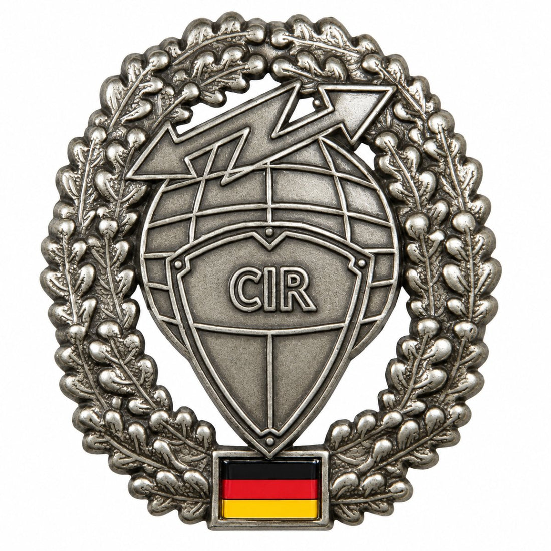 Original tysk armé baskermärke CIR Insignia Military Surplus Metal Pin