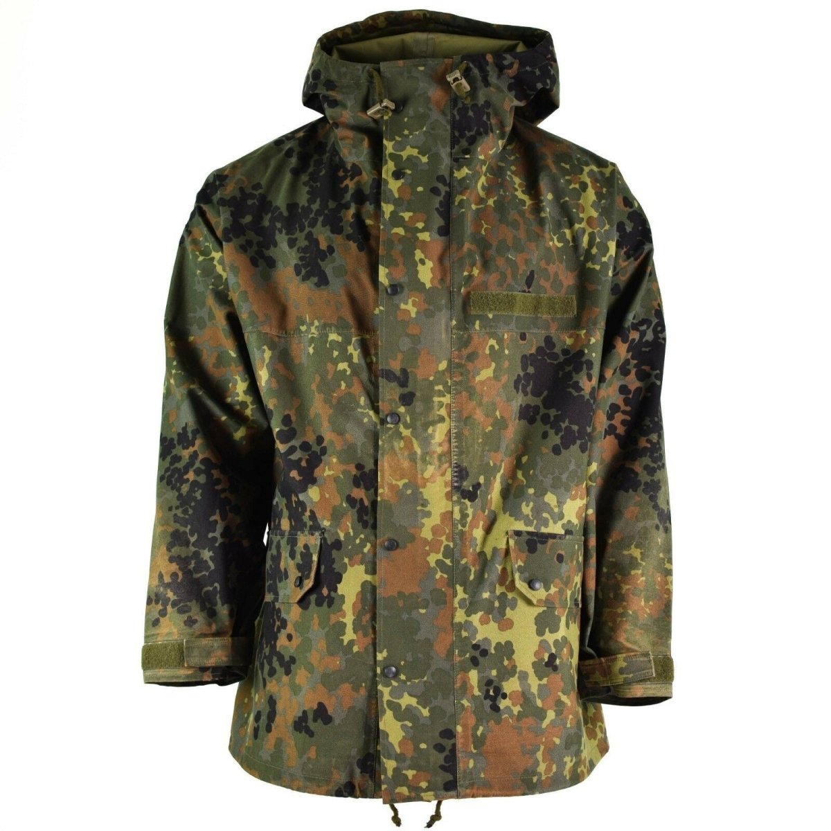 Original German Army Field Jacket Goretex Flecktarn Waterproof Rain Parka Ny