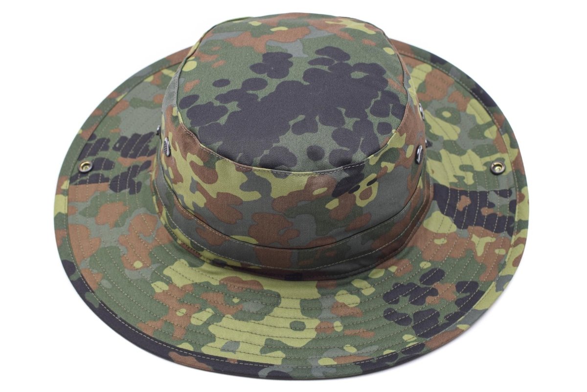 Original German Army Flecktarn Boonie Hat Camping Hunting Outdoor Summer Cap Ny