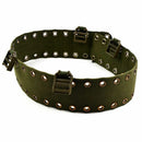Original German army tactical webbing belt with metal eyelets and adjustable buckles for combat and outdoor use