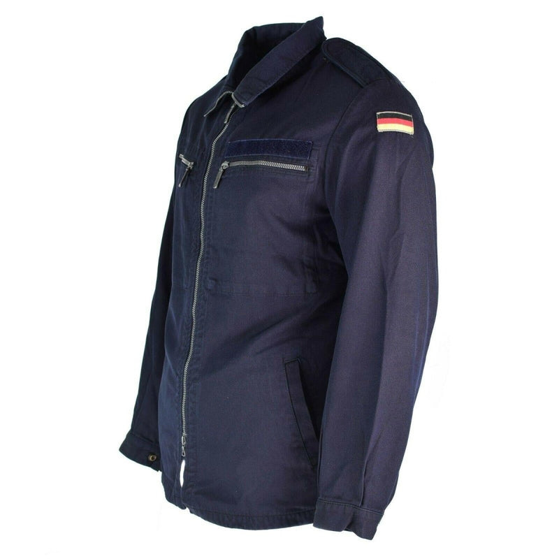 Original German Army Marines Jacket Blue Navy Deck dragkedja med eldbeständig aramid