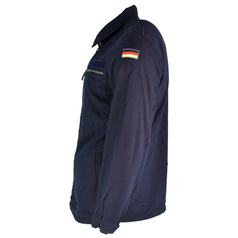 Original German Army Marines Jacket Blue Navy Deck dragkedja med eldbeständig aramid