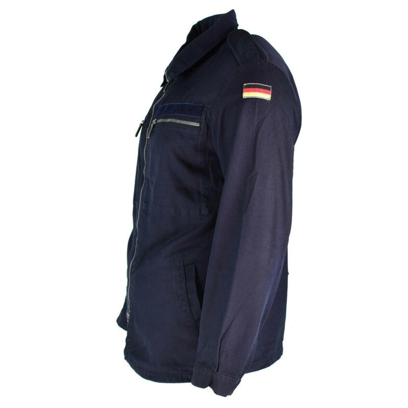 Original German Army Marines Jacket Blue Navy Deck dragkedja med eldbeständig aramid