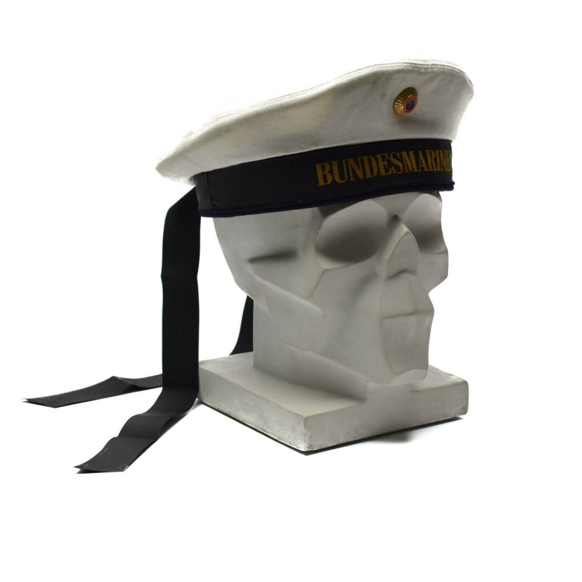 Original tyska arméns marinens keps Bundesmarine hatt vit