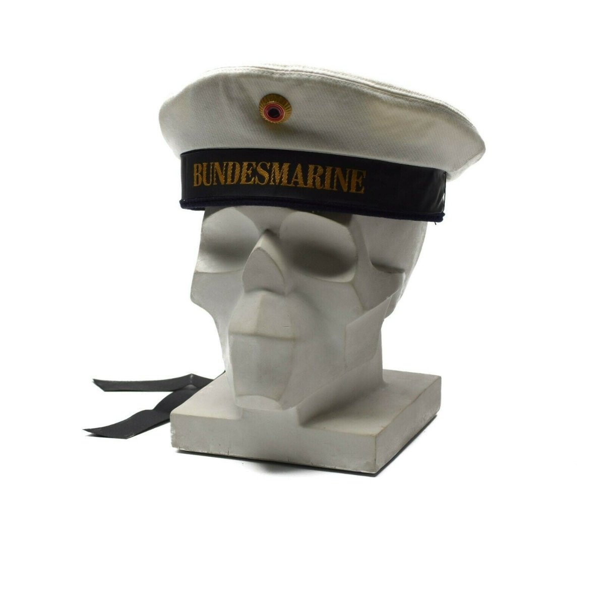 Original tyska arméns marinens keps Bundesmarine hatt vit