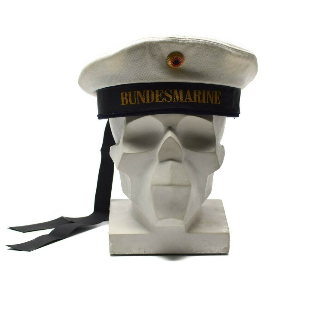 Original tyska arméns marinens keps Bundesmarine hatt vit