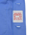 Original tysk armé pyjamasskjorta Långärmad knapp framtill sovplagg Blue