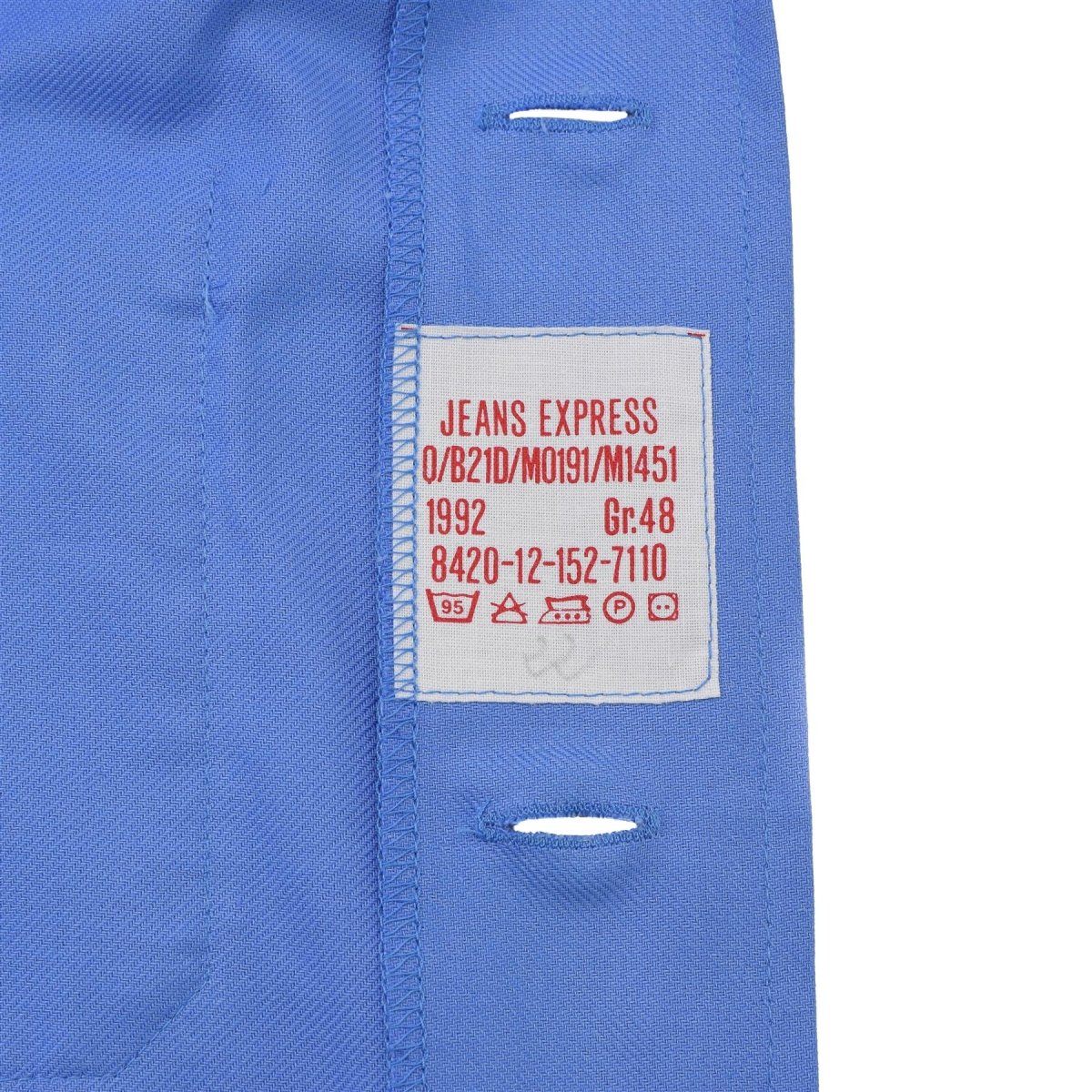 Original tysk armé pyjamasskjorta Långärmad knapp framtill sovplagg Blue