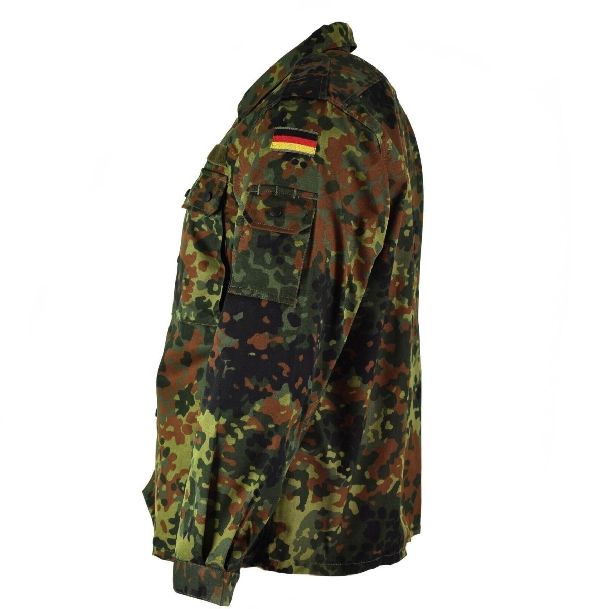 Original tysk arméskjorta dragkedja med dragkant Camo Tactical Combat BW Army Issue