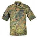 Original German Army Shirt Dragd dragkedja med korta ärmar Combat BW Army Issue