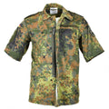 Original German Army Shirt Dragd dragkedja med korta ärmar Combat BW Army Issue